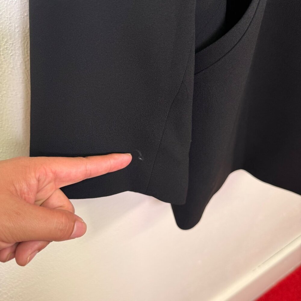 LAFAYETTE 148 Black Tie front Blazer Size 22W  Pockets Minimalist Professional - Picture 7 of 14